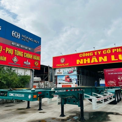 Sơmi Rơmooc Xương CIMC Dongguan 45feet - 3 trục - 12 - Khoá - Lốp 12R22.5