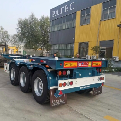 Sơmi Rơmooc Xương Patec 20 feet - 3 trục - 8 Khoá - Lốp 11.00R20