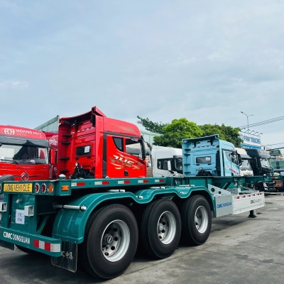 Sơmi Rơmooc Xương CIMC Dongguan 40feet - 3 trục - 12 Khoá - Lốp 12R22.5